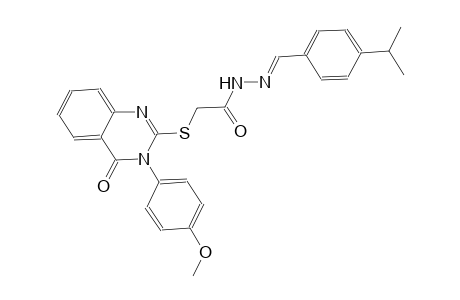 N'-[(E)-(4-isopropylphenyl)methylidene]-2-{[3-(4-methoxyphenyl)-4-oxo-3,4-dihydro-2-quinazolinyl]sulfanyl}acetohydrazide