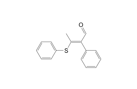 Benzeneacetaldehyde, .alpha.-[1-(phenylthio)ethylidene]-, (E)-