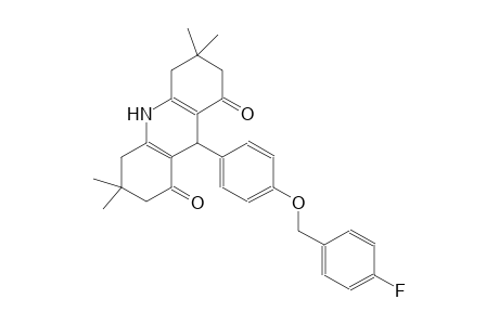 9-{4-[(4-fluorobenzyl)oxy]phenyl}-3,3,6,6-tetramethyl-3,4,6,7,9,10-hexahydro-1,8(2H,5H)-acridinedione