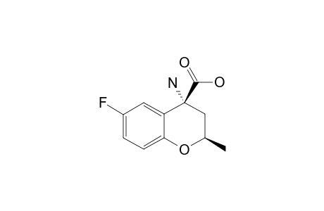 (4R)-AMINO-6-FLUORO-(2R)-METHYLCHROMAN-4-CARBOXYLIC-ACID