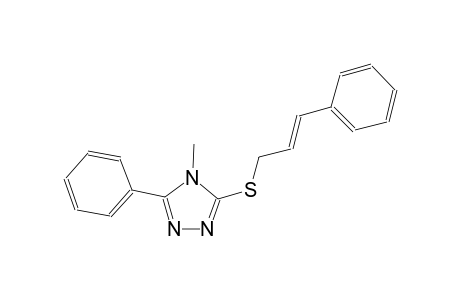 4-methyl-5-phenyl-4H-1,2,4-triazol-3-yl (2E)-3-phenyl-2-propenyl sulfide