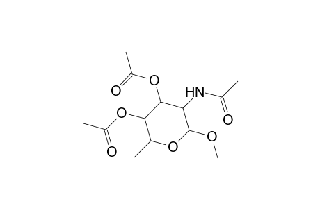 Methyl 3,4-di-O-acetyl-2-(acetylamino)-2,6-dideoxyhexopyranoside