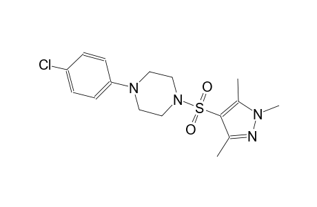 1-(4-chlorophenyl)-4-[(1,3,5-trimethyl-1H-pyrazol-4-yl)sulfonyl]piperazine