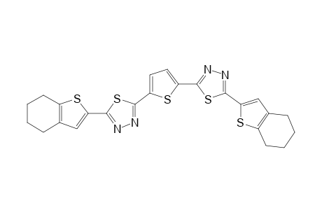 2-(4,5,6,7-tetrahydro-1-benzothiophen-2-yl)-5-[5-[5-(4,5,6,7-tetrahydro-1-benzothiophen-2-yl)-1,3,4-thiadiazol-2-yl]-2-thiophenyl]-1,3,4-thiadiazole