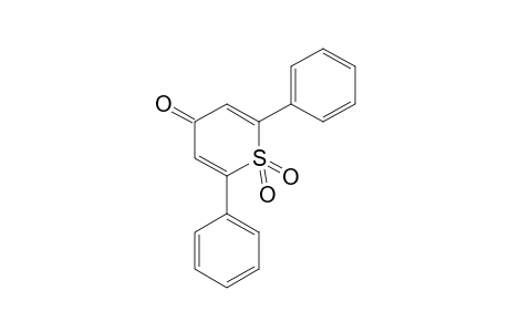 4H-thiopyran-4-one, 2,6-diphenyl-, 1,1-dioxide