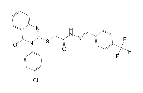 2-{[3-(4-chlorophenyl)-4-oxo-3,4-dihydro-2-quinazolinyl]sulfanyl}-N'-{(E)-[4-(trifluoromethyl)phenyl]methylidene}acetohydrazide