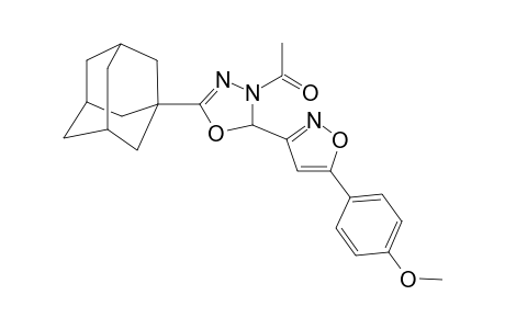 (+/-)-2-(1-ADAMANTYL)-4-ACETYL-5-[5-(4-METHOXYPHENYL-3-ISOXAZOLYL)]-1,3,4-OXADIAZOLINE