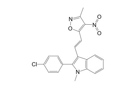 5-{2-[(p-chlorophenyl)-N-methyl-indol-3-yl]-ethenyl}(3-methyl-4-nitro)isoxazole