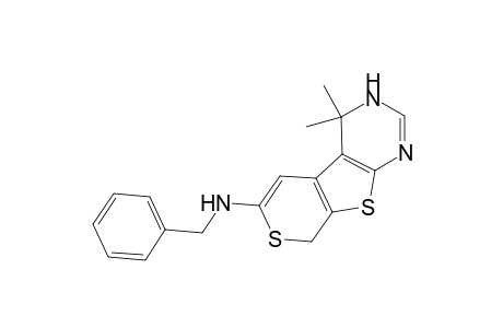 4,4-Dimethyl-6-benzylamino-dihydro-8H-thiopyrano[4',3':4,5]thieno[2,3-d]pyrimidine