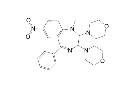 1-Methyl-2,3-di(4-morpholinyl)-7-nitro-5-phenyl-2,3-dihydro-1H-1,4-benzodiazepine