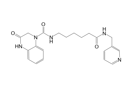 1(2H)-quinoxalinecarboxamide, 3,4-dihydro-3-oxo-N-[6-oxo-6-[(3-pyridinylmethyl)amino]hexyl]-