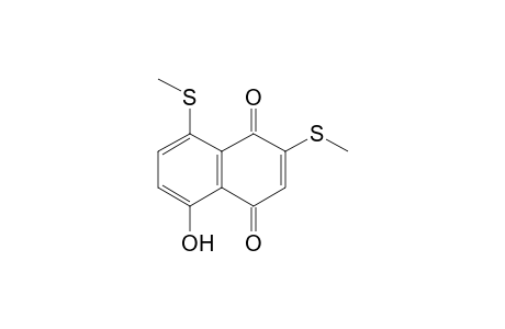 5-Hydroxy-2,8-bis(methylthio)-1,4-naphthoquinone