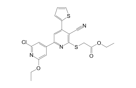 2-Chloro-6-ethoxy-4-[3'-cyano-4'-(2"-thienyl)-2'-(ethylthioglycolate)-4'-(2"-thienyl)pyridin-6'-yl]-pyridine