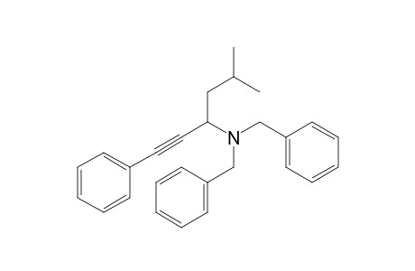 N,N-Dibenzyl-5-methyl-1-phenyl-1-hexyn-3-amine