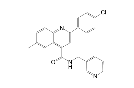 2-(4-chlorophenyl)-6-methyl-N-(3-pyridinylmethyl)-4-quinolinecarboxamide