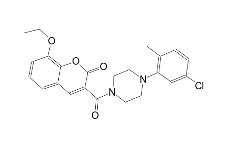 3-{[4-(5-chloro-2-methylphenyl)-1-piperazinyl]carbonyl}-8-ethoxy-2H-chromen-2-one