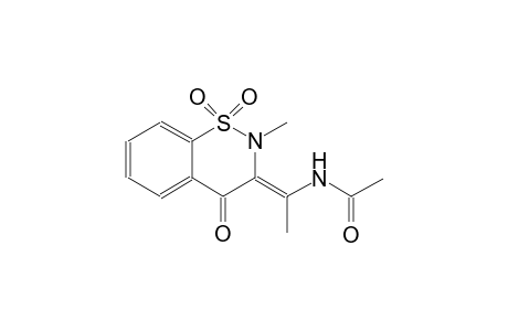 N-[(1Z)-1-(2-methyl-1,1-dioxido-4-oxo-2H-1,2-benzothiazin-3(4H)-ylidene)ethyl]acetamide