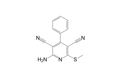 2-amino-6-(methylthio)-4-phenylpyridine-3,5-dicarbonitrile