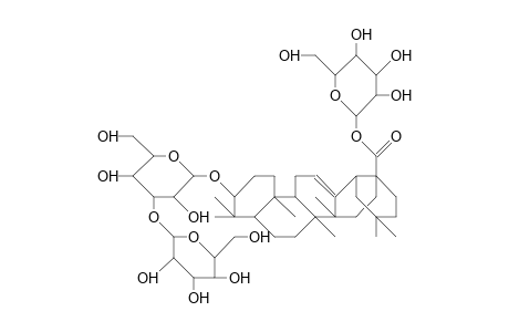 3-O-[.beta.-D-Galactopyranosyl-(1->3).beta.-D-glucopyranosyl]-oleanolic-acid-28-O.beta.-D-glucopyranoside