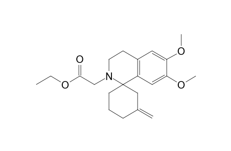 2-(6,7-dimethoxy-3'-methylene-2-spiro[3,4-dihydroisoquinoline-1,1'-cyclohexane]yl)acetic acid ethyl ester