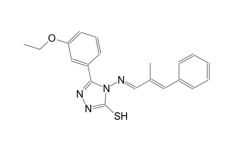 5-(3-ethoxyphenyl)-4-{[(E,2E)-2-methyl-3-phenyl-2-propenylidene]amino}-4H-1,2,4-triazol-3-yl hydrosulfide