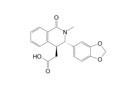 (+,-)-trans-3-(1,3-benzodioxol-5-yl)-4-(carboxymethyl)-3,4-dihydro-2-methyl-1(2H)-isoquinolone