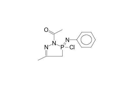2-ACETYL-3-PHENYLIMINO-3-CHLORO-5-METHYL-1,2,3-DIAZAPHOSPHOLINE-5