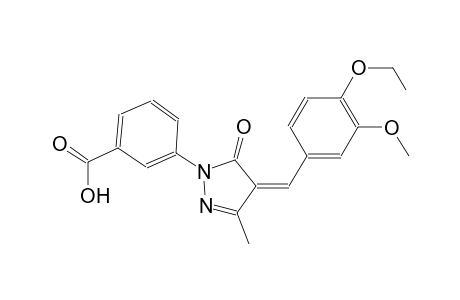 3-[(4Z)-4-(4-ethoxy-3-methoxybenzylidene)-3-methyl-5-oxo-4,5-dihydro-1H-pyrazol-1-yl]benzoic acid