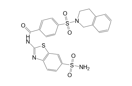 benzamide, N-[6-(aminosulfonyl)-2-benzothiazolyl]-4-[(3,4-dihydro-2(1H)-isoquinolinyl)sulfonyl]-