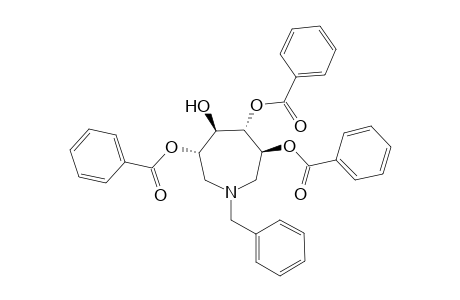 (3S,4R*,5R,6S)-N-Benzyl-5-hydroxy-3,4,6-tri-O-benzoylazepane