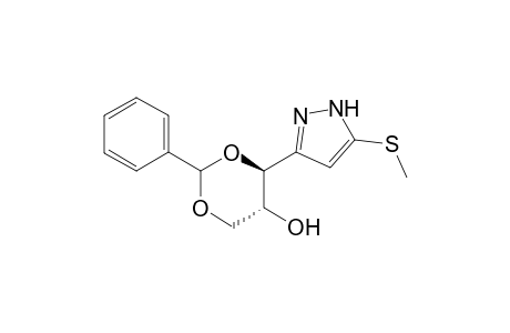 1,3-O-Benzylidene-1-C-(5'-methylthio-1H-pyrazol-3'-yl0-D-erythro-glycerol