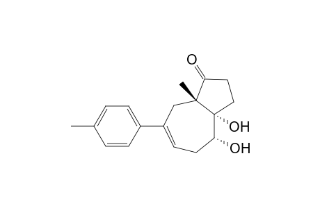 (3a.alpha.,4.alpha.,8a.beta.)-(+-)-3,3a,4,5,8,8a-Hexahydro-3a,4-dihydroxy-8a-methyl-7-(4-methylphenyl)-1-(2H)-azulenone