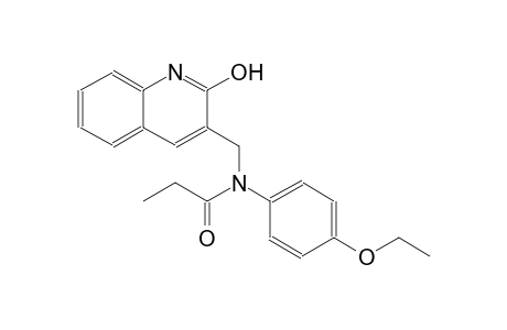 N-(4-ethoxyphenyl)-N-[(2-hydroxy-3-quinolinyl)methyl]propanamide