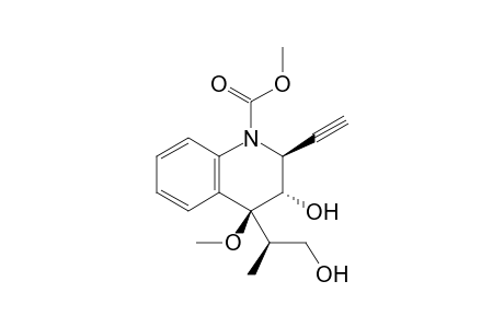 (2S*,3S*,4S*)-2-Ethynyl-3-hydroxy-4-{(R*)-[2-hydroxy-1-methyl]ethyl}-4-methoxy-3,4-dihydro-2H-quinoline-1-carboxylic acid methyl ester