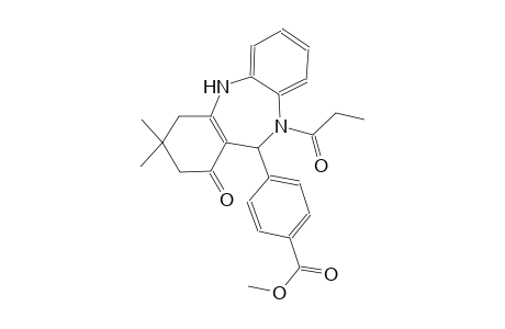 methyl 4-(3,3-dimethyl-1-oxo-10-propionyl-2,3,4,5,10,11-hexahydro-1H-dibenzo[b,e][1,4]diazepin-11-yl)benzoate