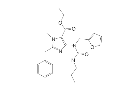 2-(benzyl)-5-(2-furylmethyl-(propylcarbamoyl)amino)-3-methyl-imidazole-4-carboxylic acid ethyl ester