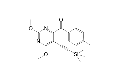 {2,6-Dimethoxy-5-[(trimethylsilyl)ethynyl]pyrimidin-4-yl}(p-tolyl)methanone