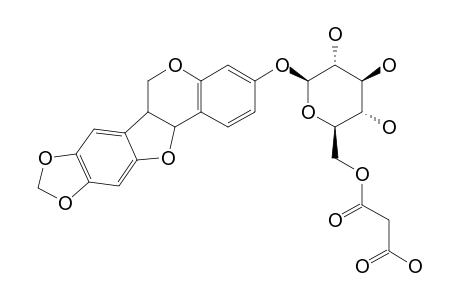 TRIFOLIRHIZIN-6''-O-MALONATE;(-)-MAACKIANIN-3-O-(6-O-MALONYL-BETA-D-GLUCOPYRANOSIDE)