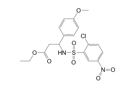 3-[(2-chloro-5-nitro-phenyl)sulfonylamino]-3-(4-methoxyphenyl)propionic acid ethyl ester