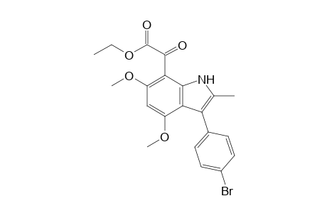 Ethyl 2-(3-(4-bromophenyl)-4,6-dimethoxy-2-methylindol-7-yl)glyoxylate