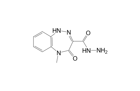 4,5-dihydro-5-methyl-4-oxo-1H-1,2,5-benzotriazepine-3-carboxylic acid, hydrazine