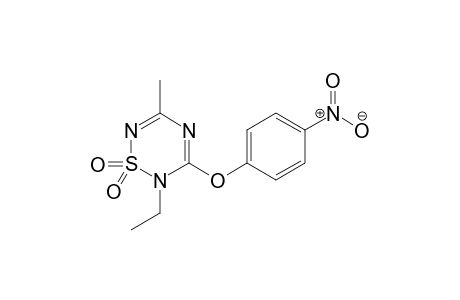 2H-1,2,4,6-Thiatriazine, 2-ethyl-5-methyl-3-(4-nitrophen-oxy)-, 1,1-dioxide