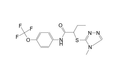 2-[(4-Methyl-4H-1,2,4-triazol-3-yl)sulfanyl]-N-[4-(trifluoromethoxy)phenyl]butanamide