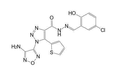 1-(4-amino-1,2,5-oxadiazol-3-yl)-N'-[(E)-(5-chloro-2-hydroxyphenyl)methylidene]-5-(2-thienyl)-1H-1,2,3-triazole-4-carbohydrazide