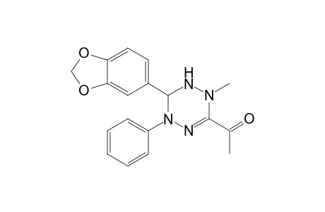 1-(6-Benzo[1,3]dioxol-5-yl-2-methyl-5-phenyl-1,2,5,6-tetrahydro-[1,2,4,5]tetrazin-3-yl)ethanone