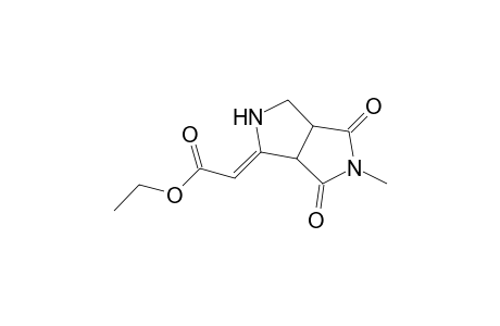 Acetic acid,(hexahydro-5-methyl-4,6-dioxopyrrolo[3,4-c]pyrrol-1(2h)-ylidene)-,ethylester