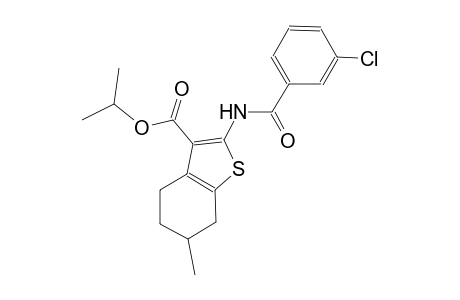isopropyl 2-[(3-chlorobenzoyl)amino]-6-methyl-4,5,6,7-tetrahydro-1-benzothiophene-3-carboxylate