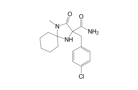 2-(4'-Chlorobenzyl)-2-(aminocarbonyl)-4-methyl-1,4-diazaspiro[4.5]decan-3-one