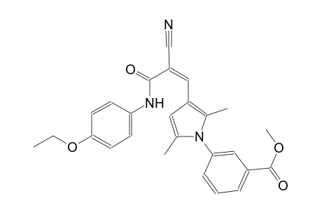 methyl 3-{3-[(1Z)-2-cyano-3-(4-ethoxyanilino)-3-oxo-1-propenyl]-2,5-dimethyl-1H-pyrrol-1-yl}benzoate