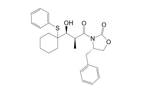 syn-(4S)-3-[(2S,3S)-3-Hydroxy-2-methyl-1-oxo-3-(1-phenylsulfanylcyclohexyl)propyl]-4-phenylmethyl-1,3-dioxazolidin-2-one